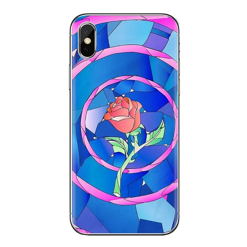 TPU Cases Covers red rose stained glass beauty beast For Huawei Honor 5A LYO-L21 Y6 II Compact Y5 2 Y5II Mate 10 Lite Nova 2i 9i |