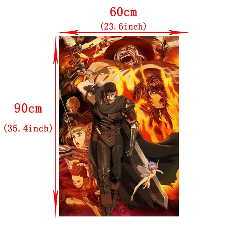 Берсерк Японский Аниме Плакат Современный Печать Высокого Качества Холст Картина На Стене Искусство Печатей Для Украшения Гостиной.