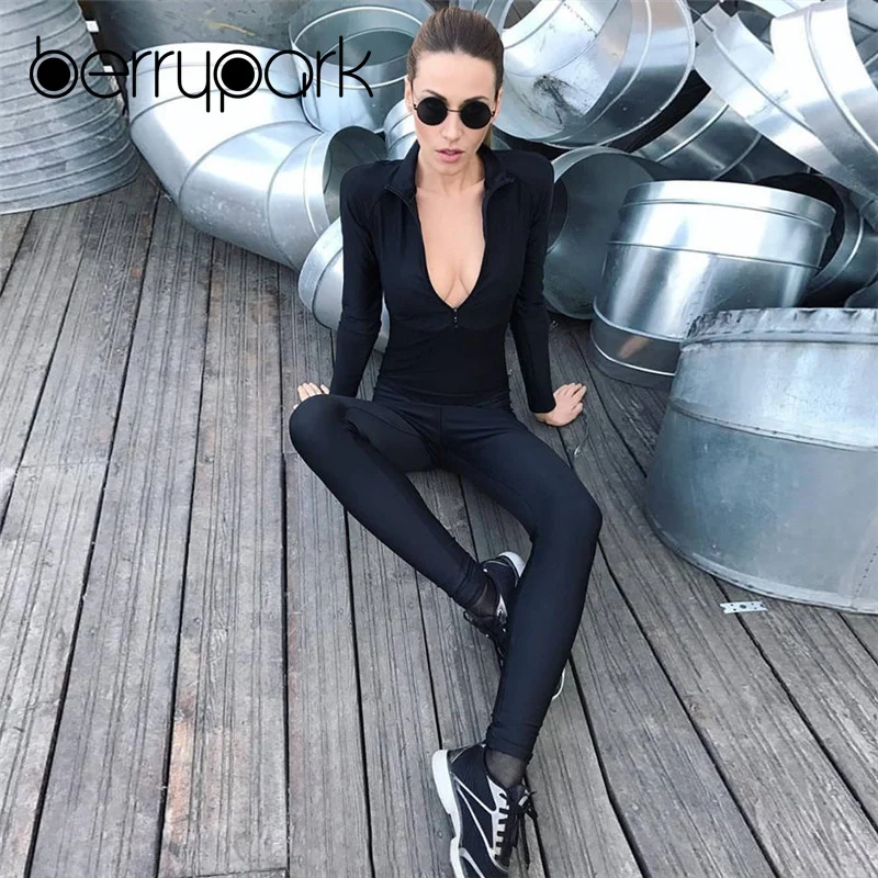 Эластичный Тонкий спортивный комбинезон 2019 зимний женский комплект для йоги на