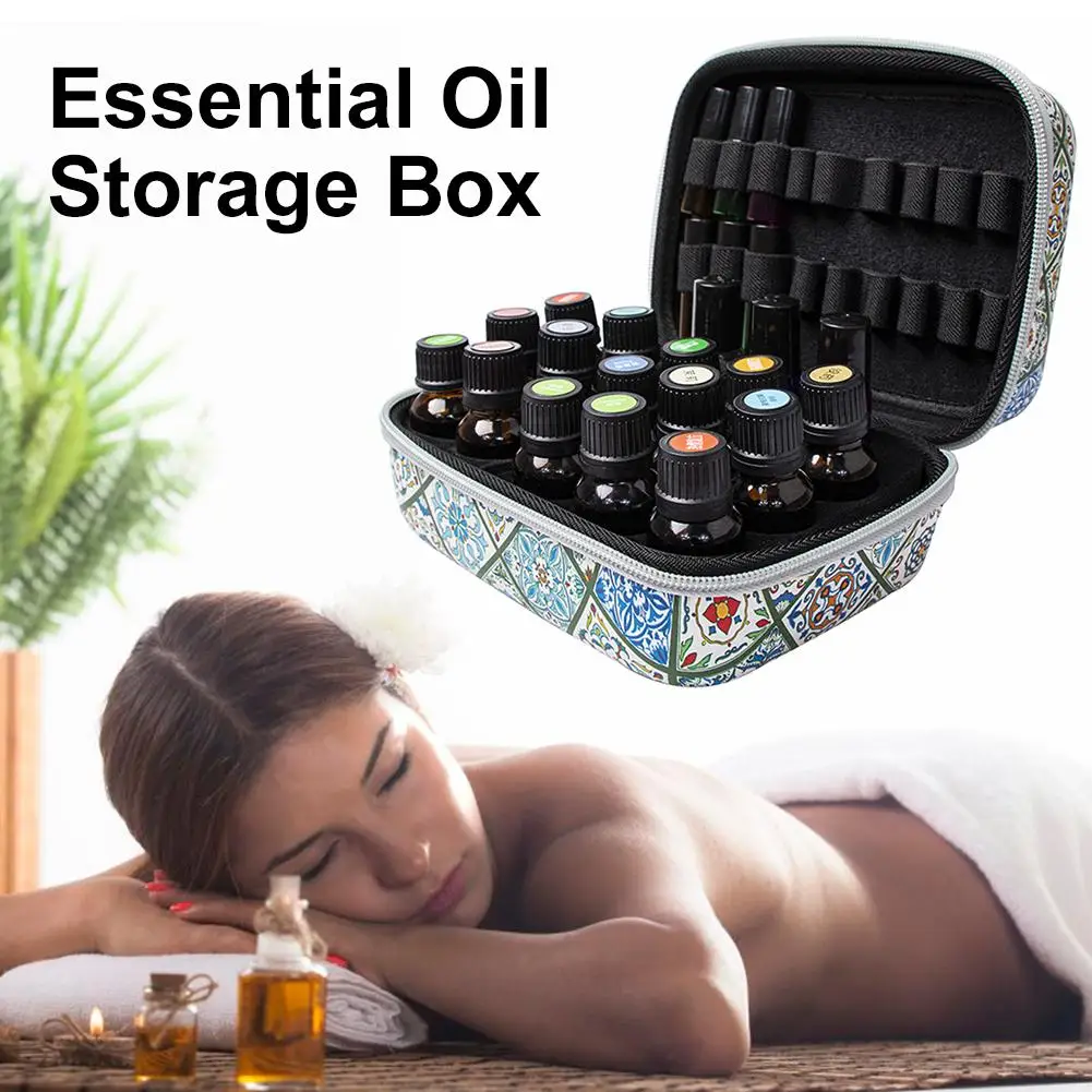 

Essential Oil Storage Bag Hard Shell Crush Resistant Portable Organizer for 3,10,15,20ML Essential Oil Sub Bottle