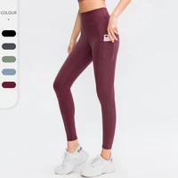 new womens yoga sportwear leggings high waist fitness gym dancing pants with pocket quick dryingtrousers