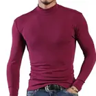 Хлопковая футболка ARCSINX Мужская, с высоким воротом, приталенная, модная, большие размеры 3XL 4XL 5XL, на осень и зиму