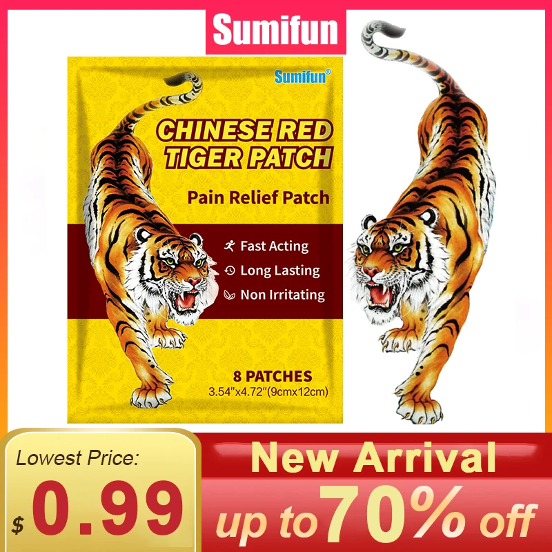 

8pcs 100% Original Red Tiger Balm Medical Plaster Rheumatoid Arthritis Joint Pain Relief Patches Herbal Chinese Medicines K07001