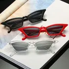 Солнцезащитные очки UV400, уличные очки, роскошные трендовые солнцезащитные очки, очки для вождения, Винтажные Солнцезащитные очки кошачий глаз с маленькой оправой