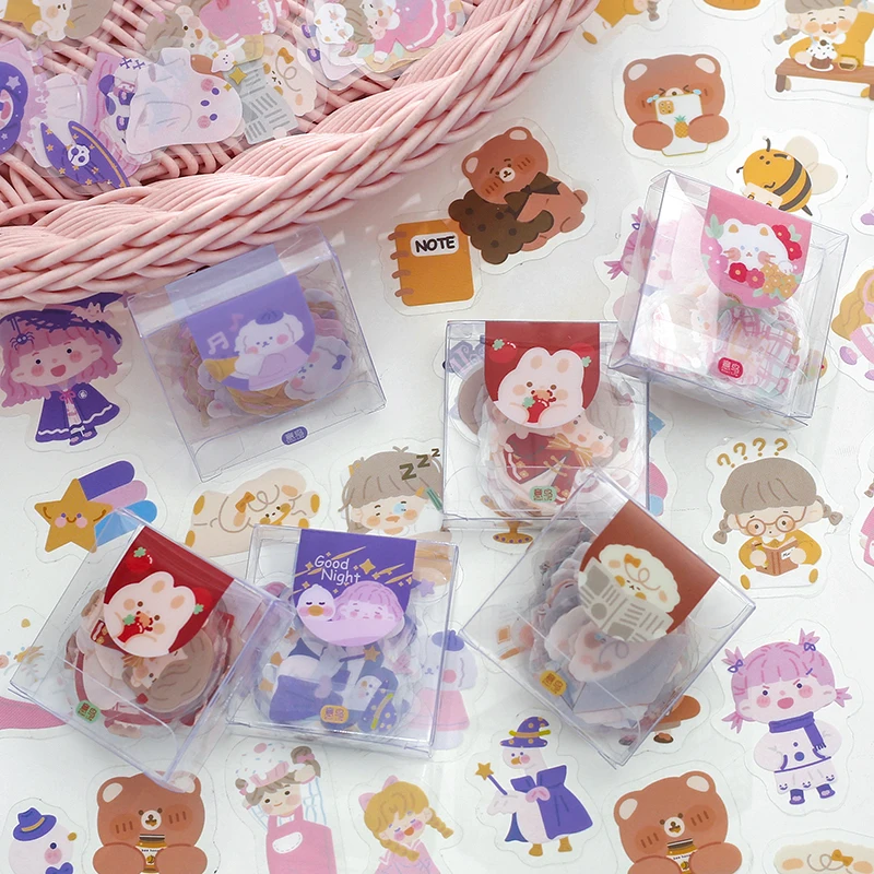 

Cartoon Hand Account DIY Decorative Scrapbooking Label Stick Diary Album Stickers Kawaii Stationery School Supplies