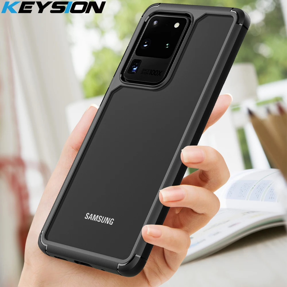 KEYSION модный прозрачный противоударный чехол для Samsung Galaxy S20 ультра 5G силиконовый