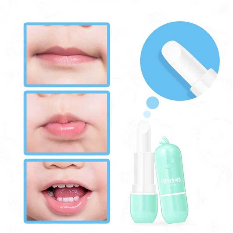 Питательный увлажняющий бальзам для губ в милом стиле гладкие тонкие линии