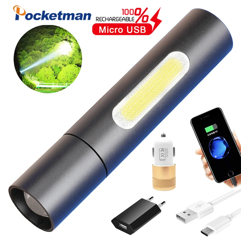 Verkauf LED Aluminium Legierung Taschenlampe Outdoor Haushalts USB Aufladbare Taschenlampe Lanterna Ultra-Helle Lange-palette Macht Bank Hand Lampe