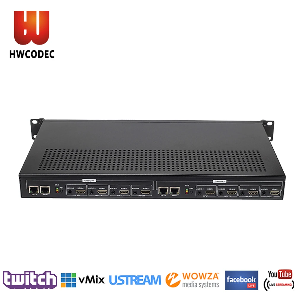 HWCODEC кодировщик H.264 8-канальный сетевой видеорегистратор HDMI кодировщик кодирующее устройство телевидения по протоколу Интернета 1080P видео кодировщик IP кодер Поддержка RTSP RTMP для YouTube, Facebook