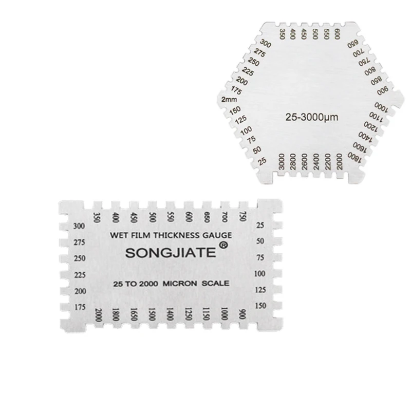 25 2000 квадратная влажная пленка расческа алюминиевая мембранная толщиномер 3000um