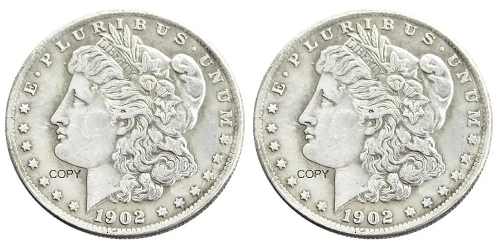

Копия посеребренной монеты, двусторонняя, usd 1902/1902