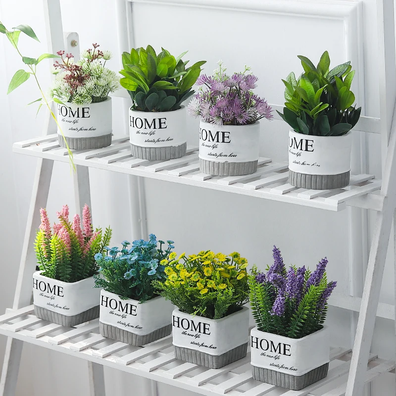 Имитация зеленого растения в гостиной украшение для стола с ложным цветком