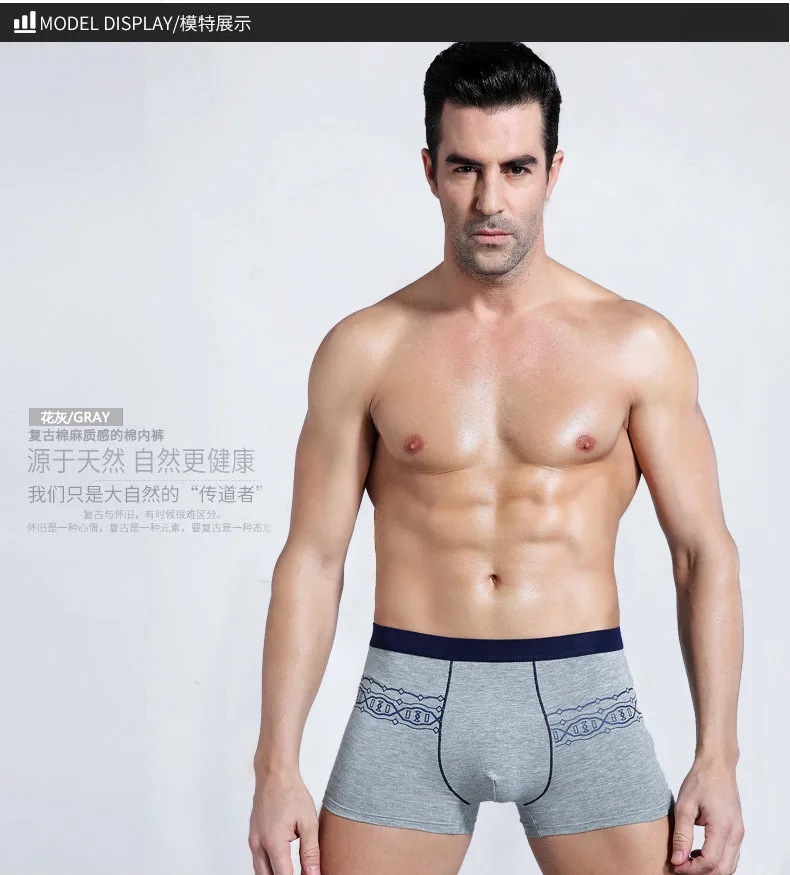 

Men's Cotton Boxed Boxer Briefs Breathable Cotton Printed Gift Box RC Cotton Boxers Shorts