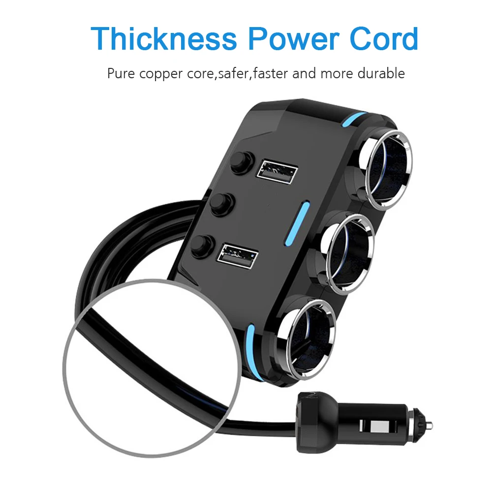 12 в 24 розетка для автомобильного прикуривателя сплиттер штепсельная вилка LED USB