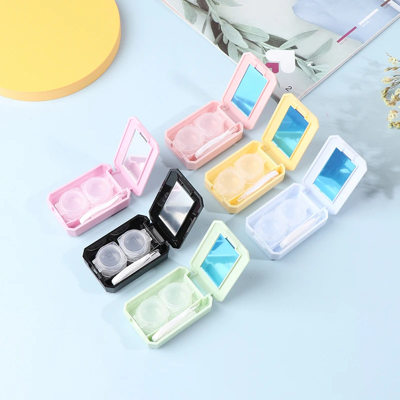 Чехол для контактных линз однотонный мини-чехол с зеркалом вторая позиция