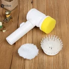 5 в 1 портативная зубная щетка электрическая щетка для Ванная комната Toile щетка для ванной тряпки Кухня ТВ для мытья окон кисти инструменты для уборки дома