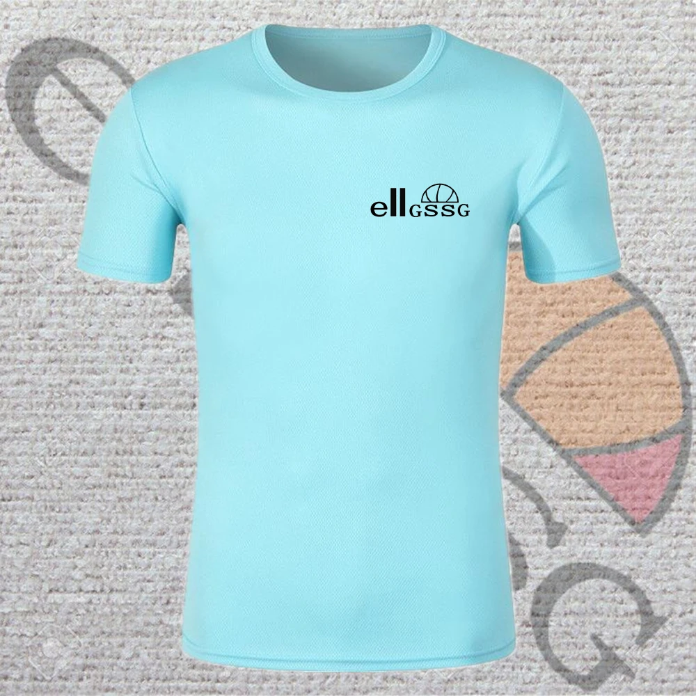 

2021 Summer Hot Sale Men's Breathable Short-sleeved T-shirt Solid Color Printing Fashion Brand Casual Sports Men's Clothing