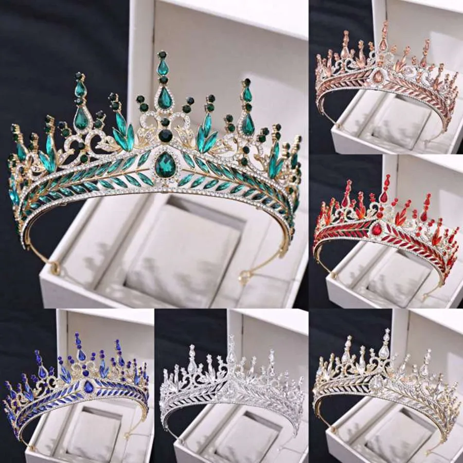 

New Luxury Crystal Rhinestone Crown Tiaras Headband Bride Headdress Hair Accessories Wedding Hair Jewelry Headpeice For Women