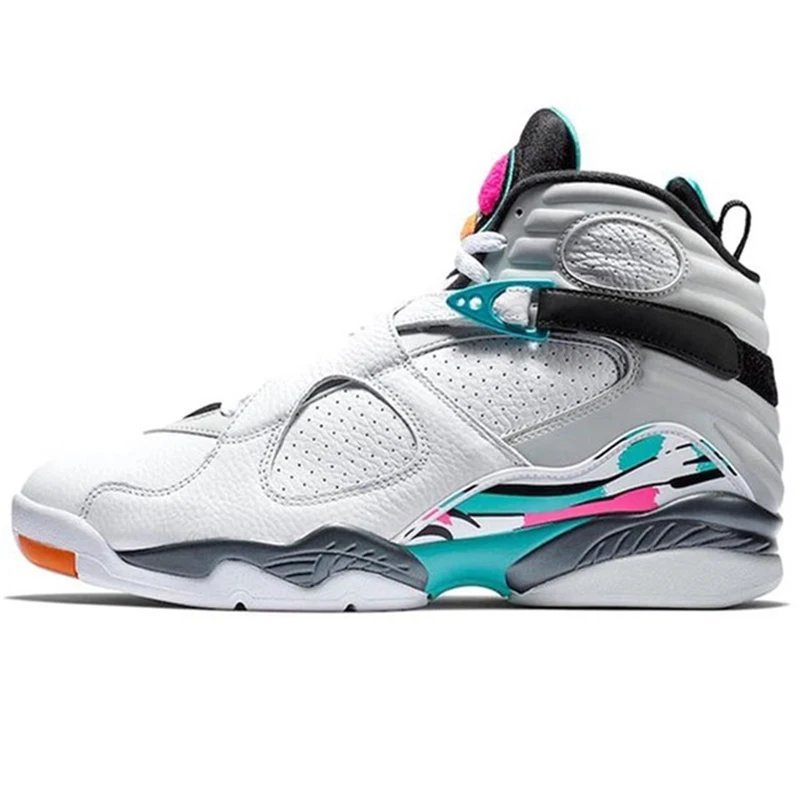

Top Fashion Jump Mans 8 Mens Women Basketball 8s Shoes Aqua Black South Beach White Valentines Countdown Pack Trainers Sneakers
