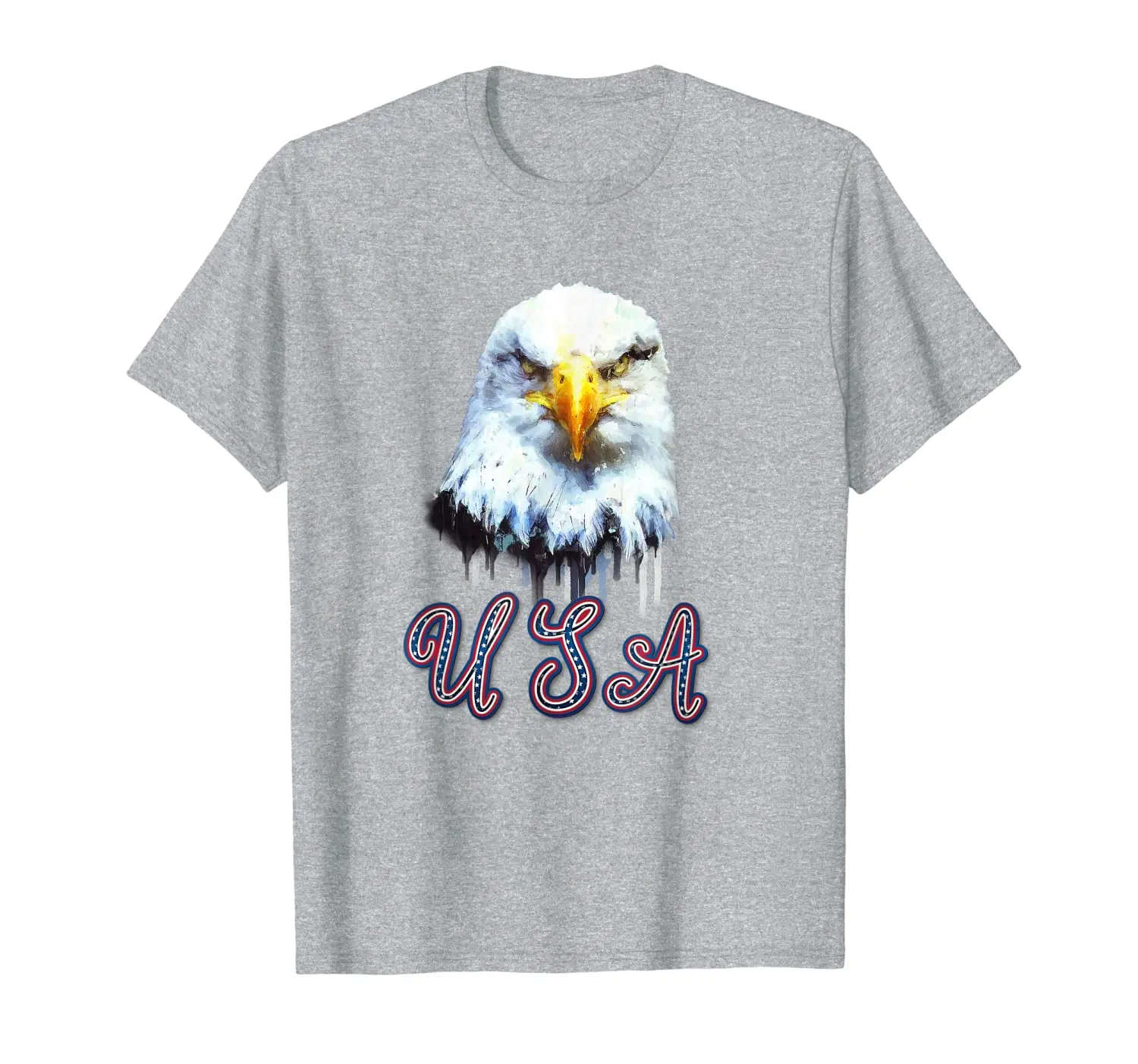 

Edgy American National Bird Patriotic Bald Eagle And USA T-Shirt