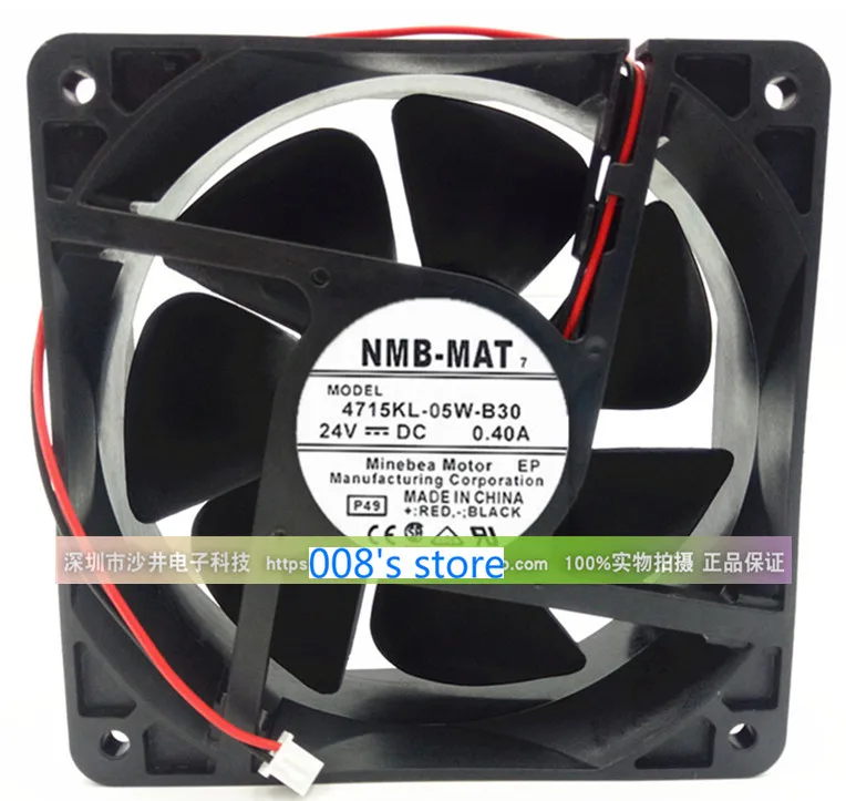 

Radiator Cooling Cooler Fan For NMB 4715KL-05W-B40 24V 0.46A 12038 120*120*38mm 30CM(LINE) 2 Ball Bearing Special Designed IC