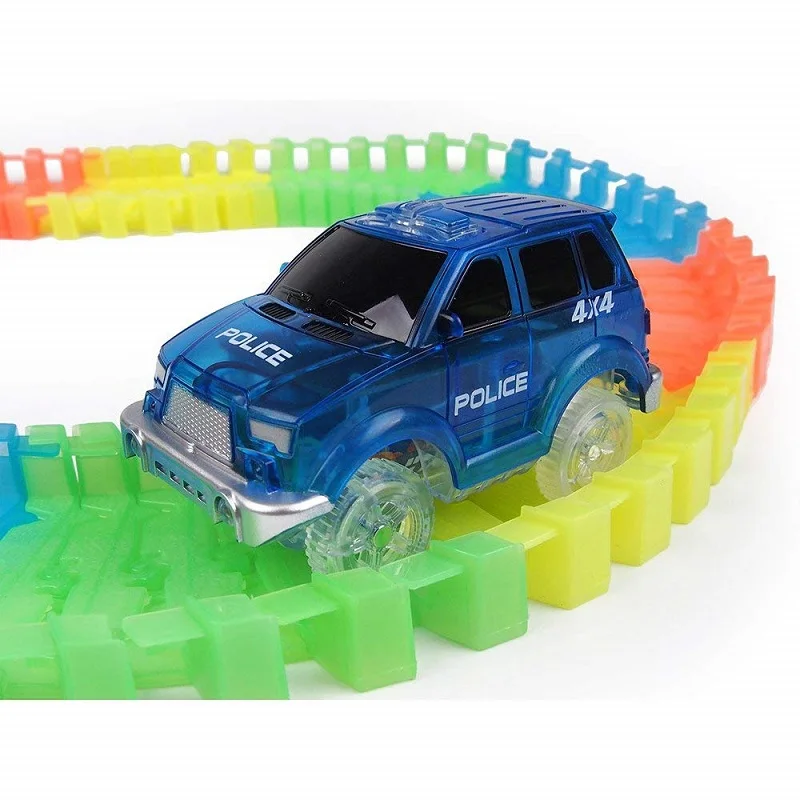 Новинка 5 упаковок электрические треки Автомобили со светодиодный Ной