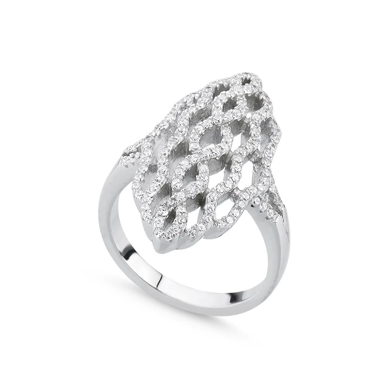 

Серебряное циркониевое кольцо Silverlina