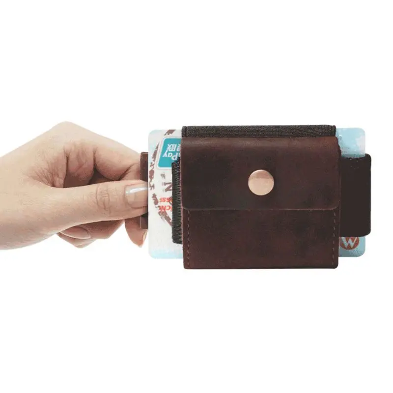 

Men Slim Pocket Wallet Genuine Leather Credit Card ID Holder Coin Purse M6CC
