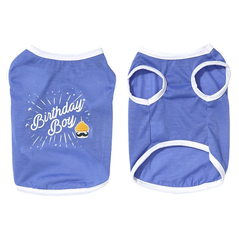

Breathable Dog Birthday Dress Up Vest Summer Cotton Shirts Clothes For Chihuahua Pug Puppy Dogs Party Costume Pets Apparel