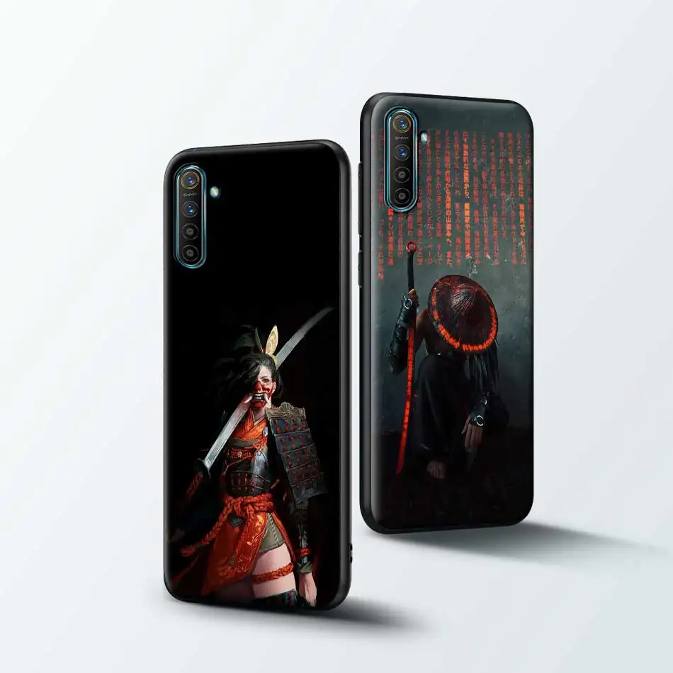 

Cool Samurai Case for Realme 6i 6S X2 5 6 7 X7 X50 Pro 5G C11 C3 XT 7i Tpu Black Soft Mobile Phone Bags Silicone Cover