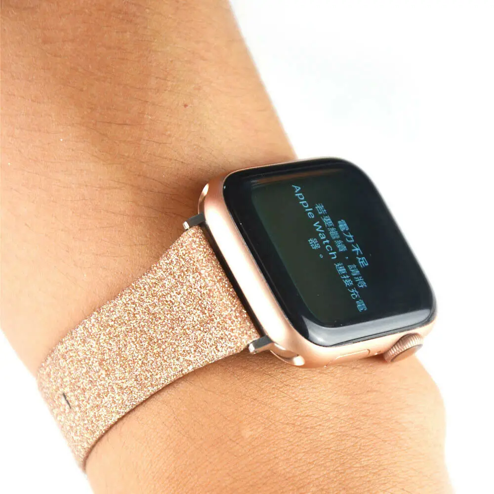 Блестящий Мощный Кожаный шикарный роскошный ремешок для наручных часов браслет