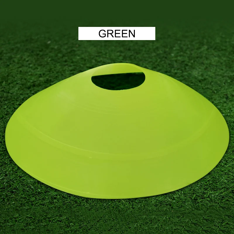 

Hot Selling 10 Pcs Soccer Training Sign Flat Pressure Resistant Cones Marker Discs Barrier Accessories