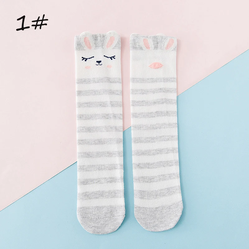 D 1 Wecute/Гольфы с принтом короны для маленьких детей; Детские милые модные длинные хлопковые носки принцессы; осенние носки для маленьких девочек - Цвет: D 1