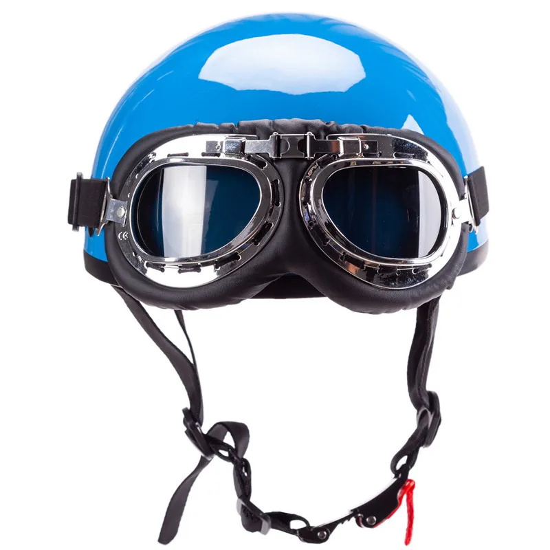 Мотоциклетный шлем немецкий стиль Пилот Мотоцикл открытое лицо Ретро полушлем