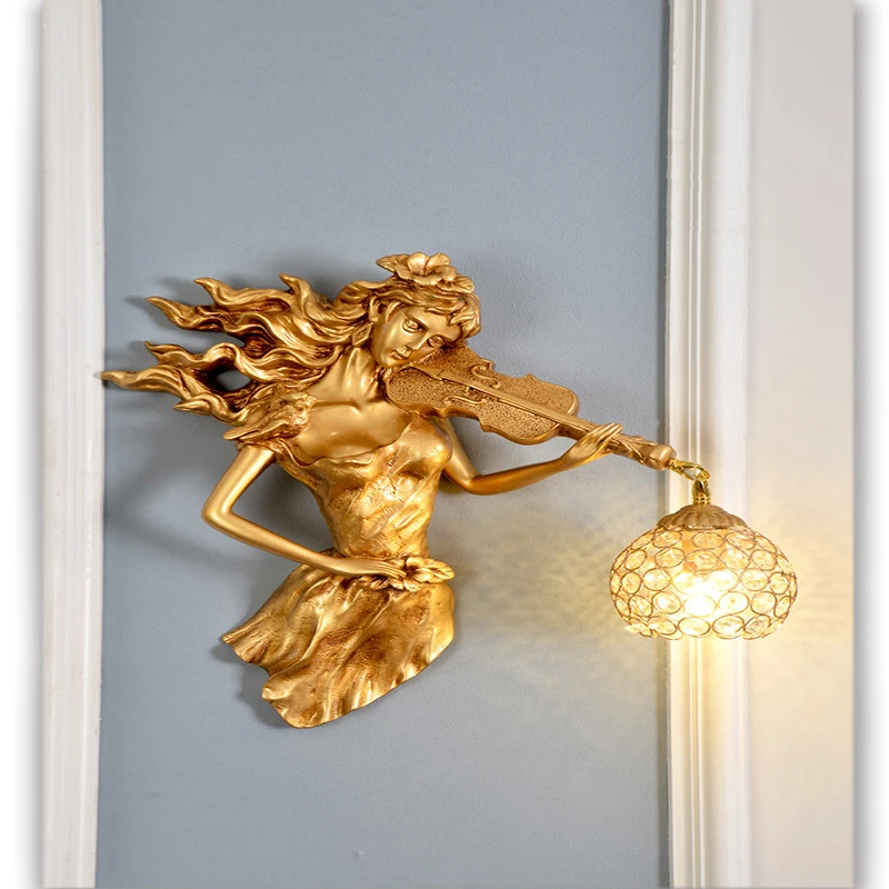 

Modern Luxury Led Wall Lamp European Bedroom Crystal Decorative Lamp Living Room Bedroom Wall Lamp Household Indoor Lighting