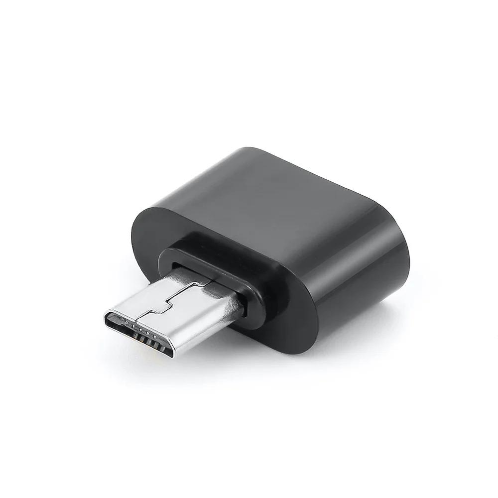 black Микро USB к USB Мини OTG адаптер камера MP3 конвертер OTG кабель для samsung Xiaomi htc sony LG Android Microusb OTG - Цвет: black