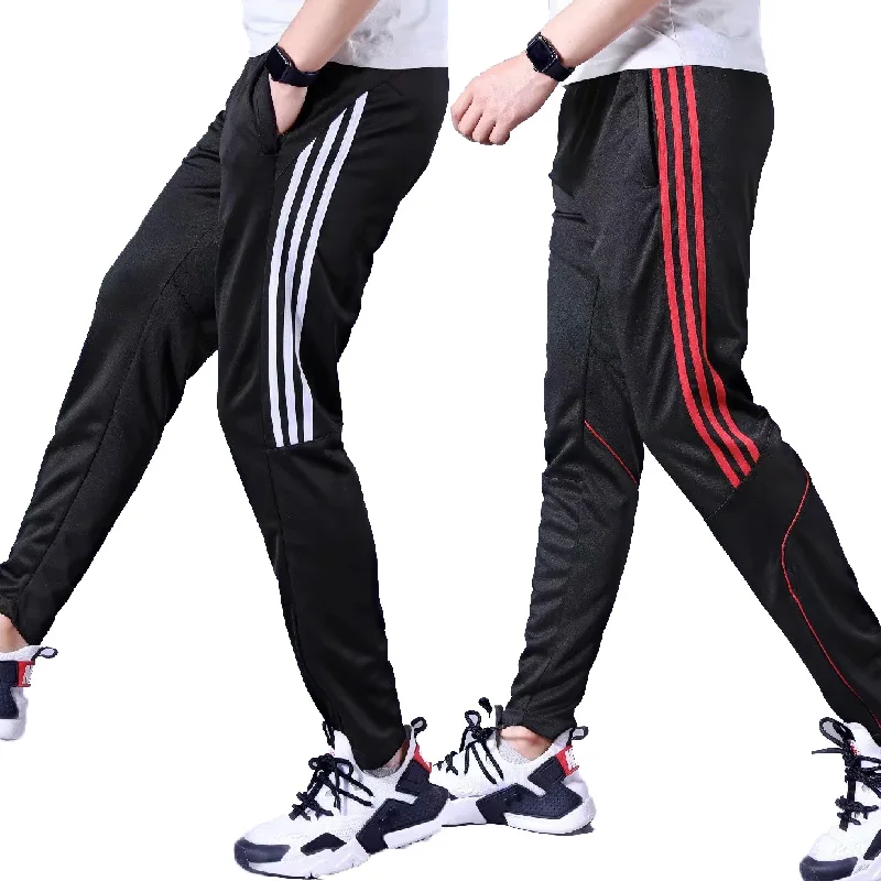 

Sports pants Men Running Pants zip pocket Athletic Football Soccer pant Training Loose sport Pants Legging jogging Gym Trousers