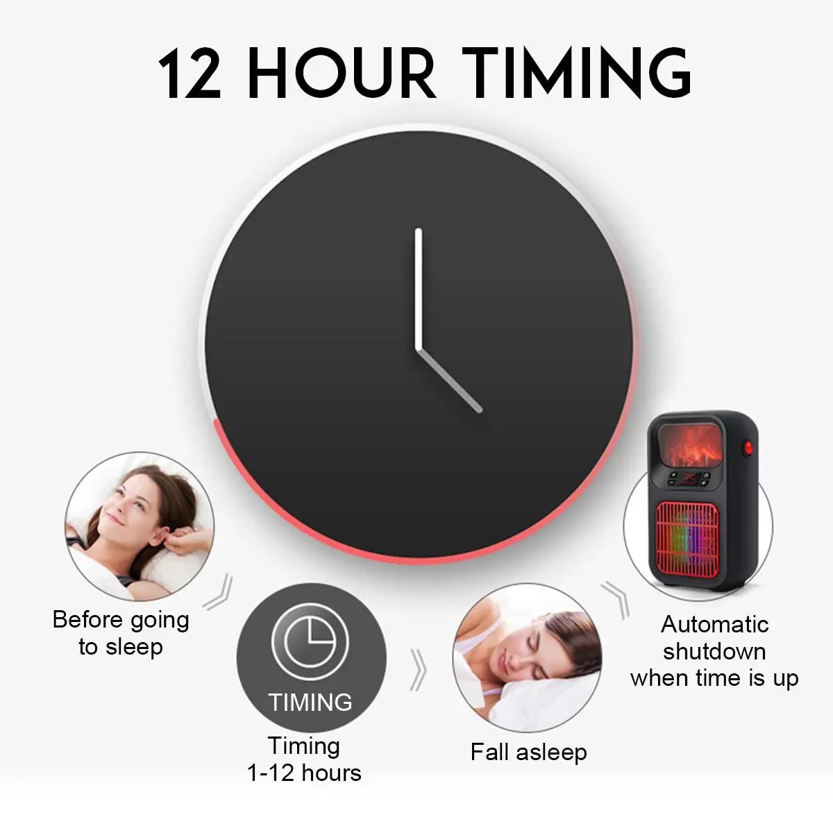 

900W Portable Mini Electric Heater Fan Household Desktop Heating Stove Radiator with Remote Control Winter Warmer Machine