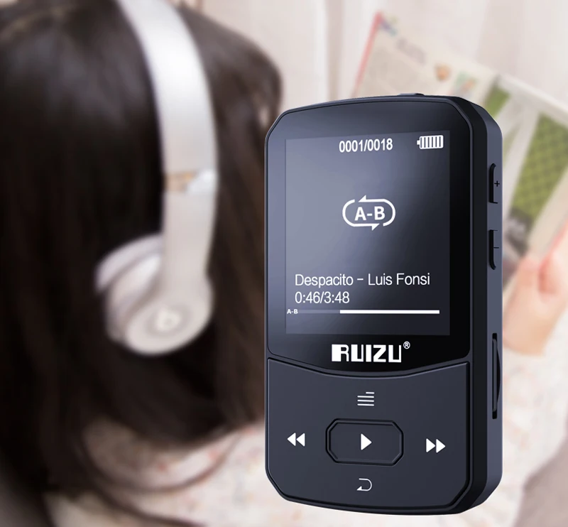 2021 RUIZU X52 спортивный мини Bluetooth MP3 плеер музыкальный с поддержкой TF карты FM радио и