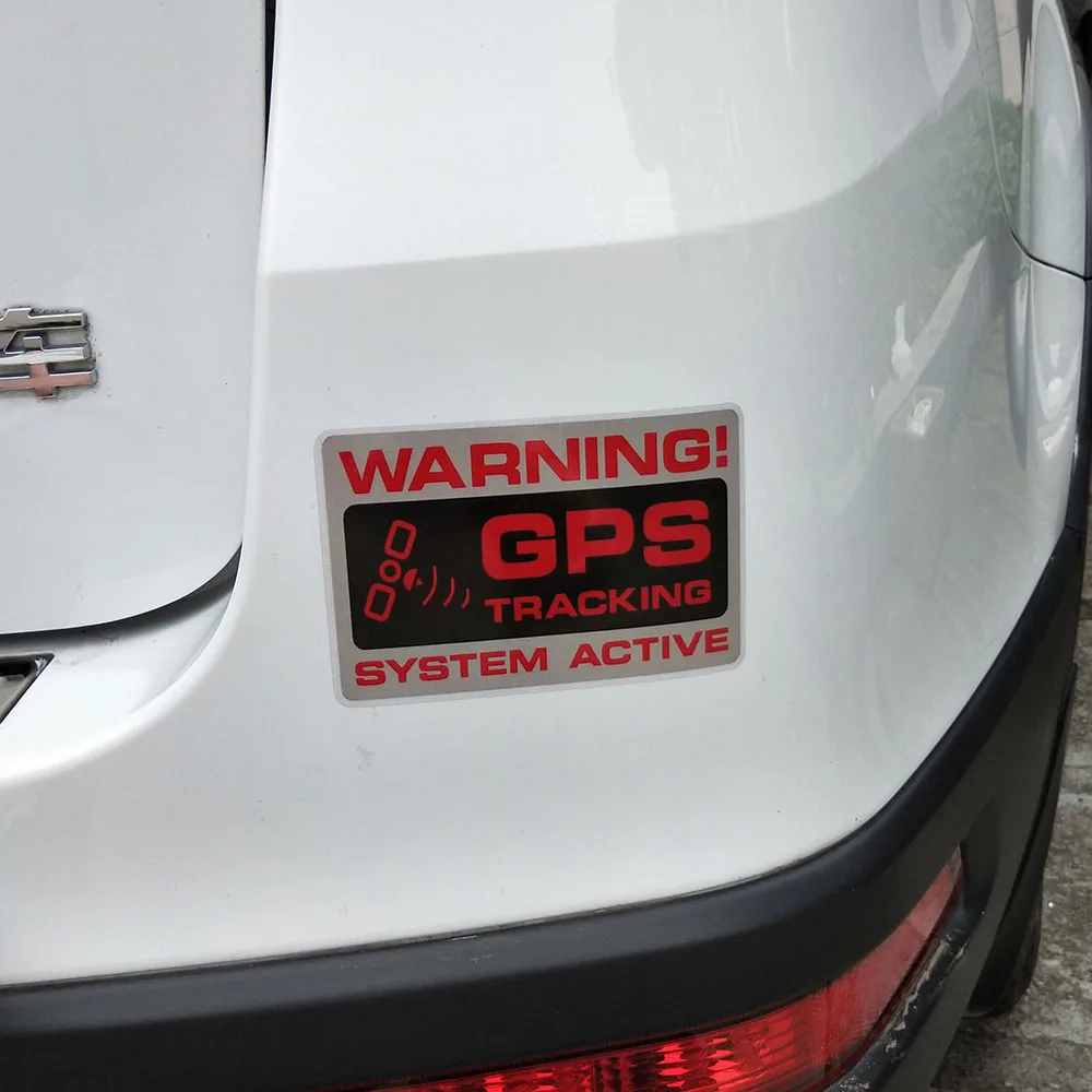 Стикер для автомобиля YJZT 12 2*7 3 см предупреждающий сигнал GPS система слежения за