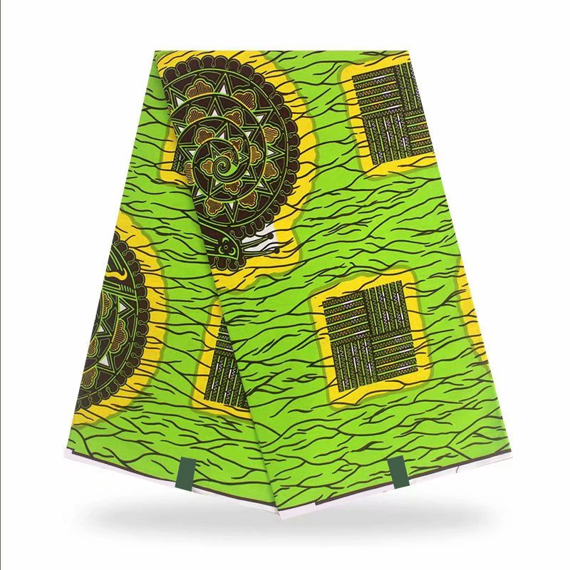 

Best Quality African Nigerian Wax Dye Clothes Materials For Sewing 100%Cotton Ankara Wax Dye Prints Fabric 6 Yards V-L 168