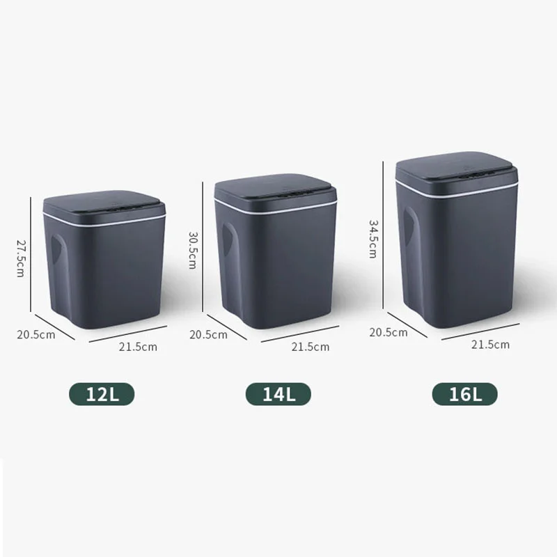 

16L Intelligent Trash Can Automatic Sensor Waste Bin Dustbin Smart Sensor Electric Home Rubbish Can For Kitchen Bathroom Garbage