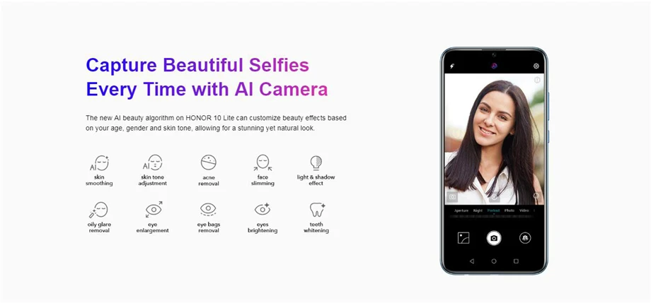 Huawei Honor 10 Lite мобильный телефон Восьмиядерный 6,21 ''3400 mAh аккумулятор 24MP фронтальная камера 64 Гб rom многоязычный отпечаток пальца NFC