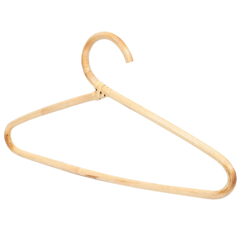 

5Pack Rattan Clothes Hanger Style Kids Garments Organizer Rack Adult Hanger Room Decoration Hanger for Clothes