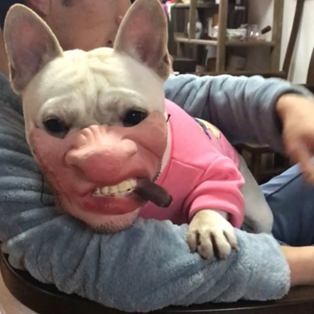 Полумаска для собак "Забавные игрушки" Хэллоуин с маской 8 стилей, кодировка, латексный мордок, шутка, маскарад.