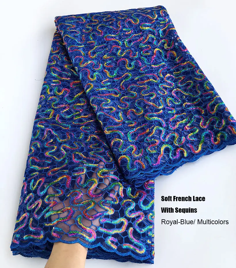 Блестящая розовая французская кружевная африканская сетчатая Тюлевая ткань с