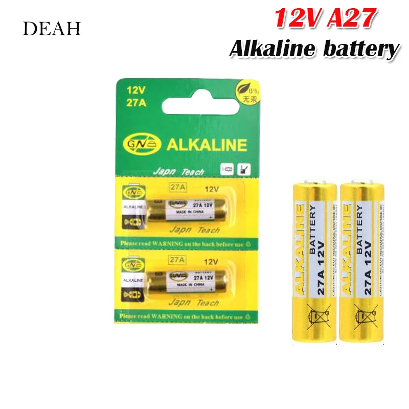 2 шт. 12V 27A Alkaine аккумуляторы G27A MN27 MS27 GP27A A27 L828 V27GA ALK27A A27BP K27A VR27 R27A для дверной звонок сигнализация Пульт дистанционного управления