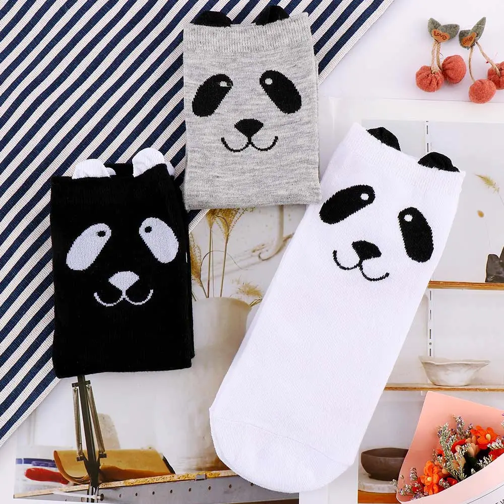 1 пара забавных осенне зимних носков для мужчин и женщин Носки с рисунком панды