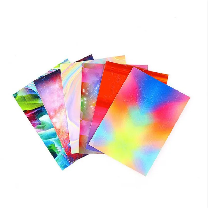 

3D Laser Fire Nail Art Stickers Decal Designer Holographic Flames Nails Sticker Transfer Foil Decorations F655