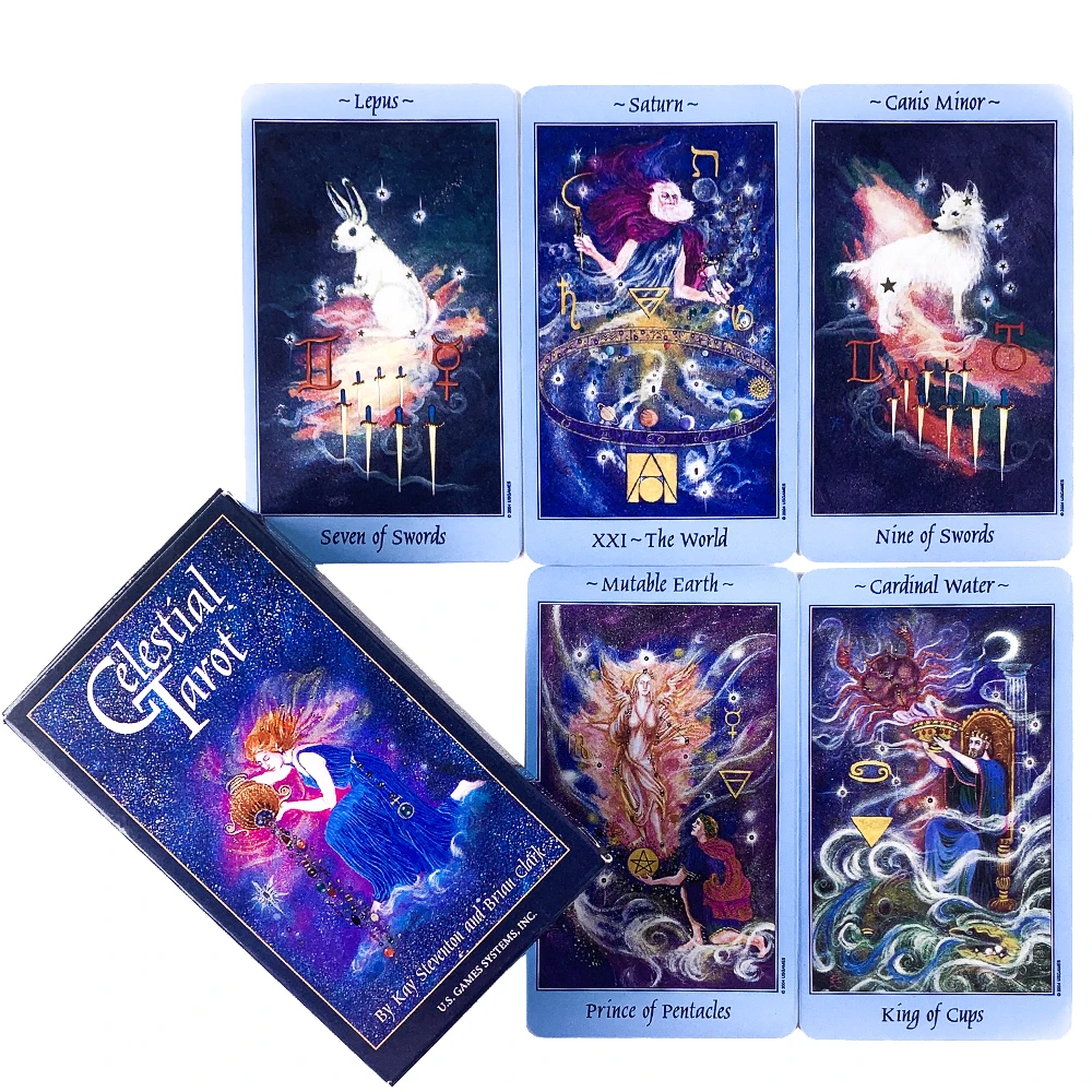 

Classics Celestial Tarot Cards Divination Witchcraft Supplies Board Game Tarot and A Variety of Tarot Options Tarot Deck 78 Pcs
